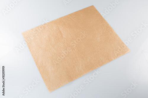 Brown kraft paper packaging to receive french fries or bakery © OceanProd