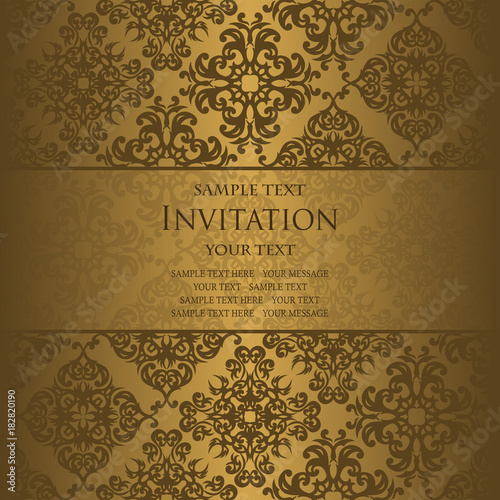 Invitation card with vintage background