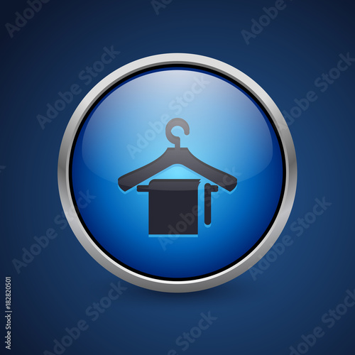 Push Button - Dark Blue Web Icon
