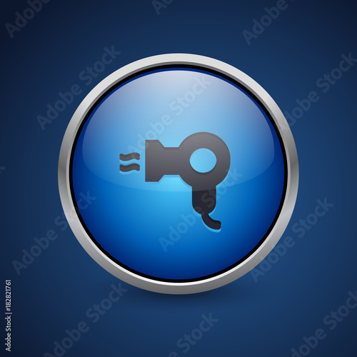 Push Button - Dark Blue Web Icon