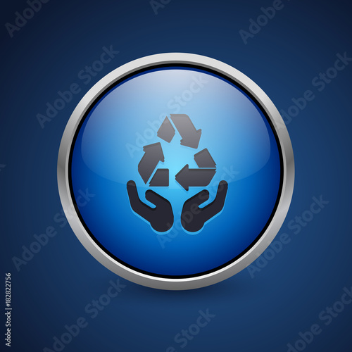 Push Button - Dark Blue Web Icon