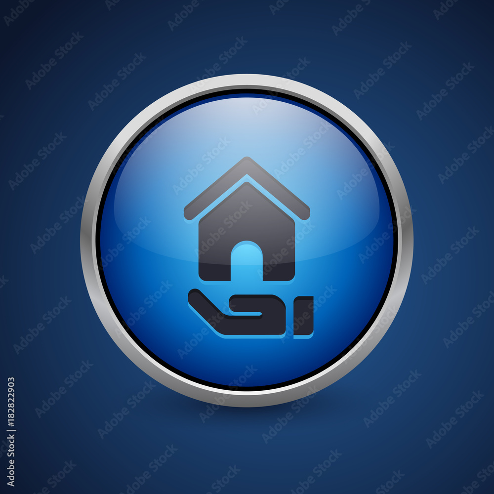 Push Button - Dark Blue Web Icon Push Button - Dark Blue Web Icon