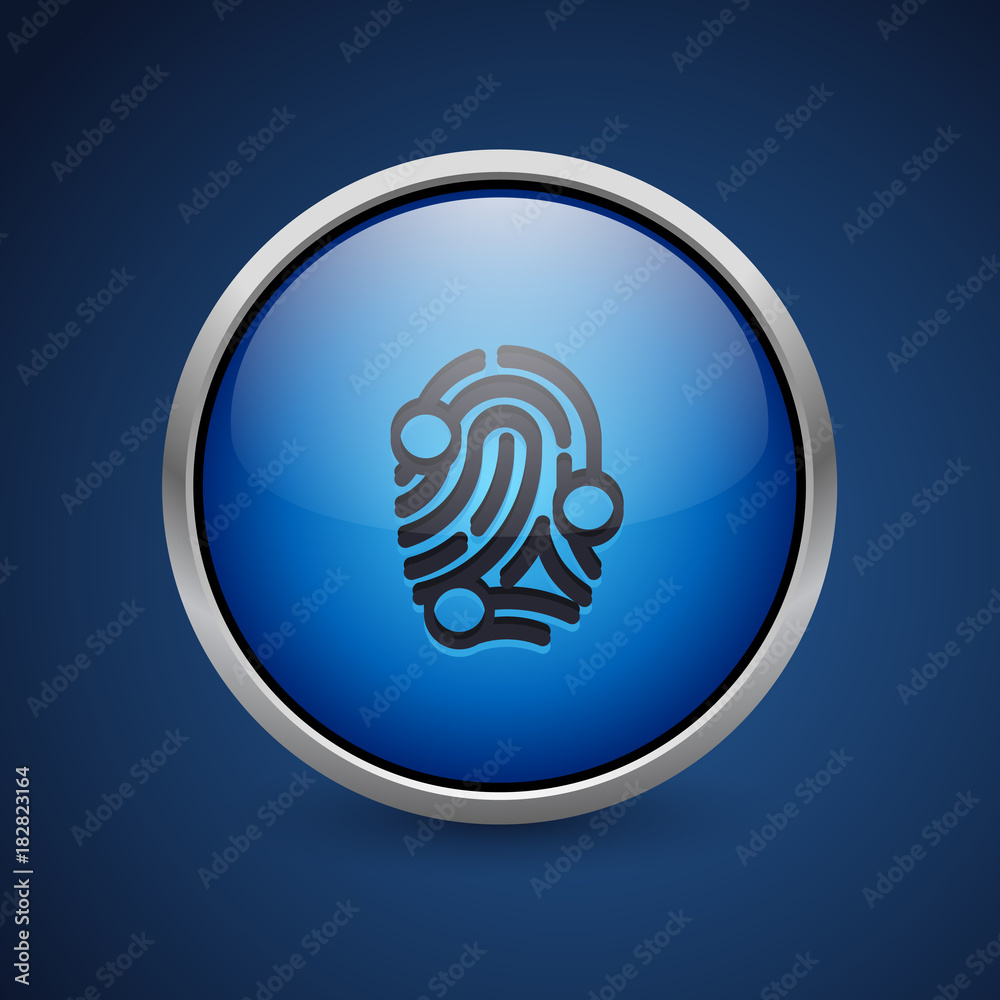 Push Button - Dark Blue Web Icon Push Button - Dark Blue Web Icon