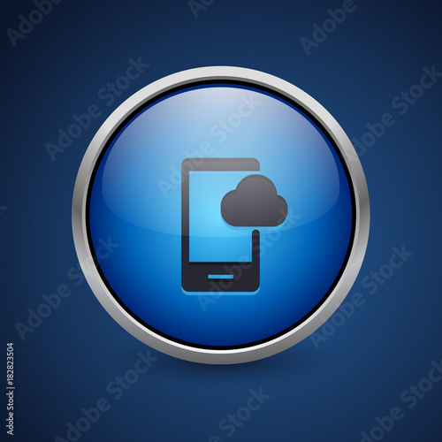 Push Button - Dark Blue Web Icon