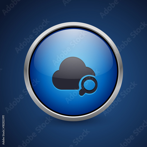 Push Button - Dark Blue Web Icon