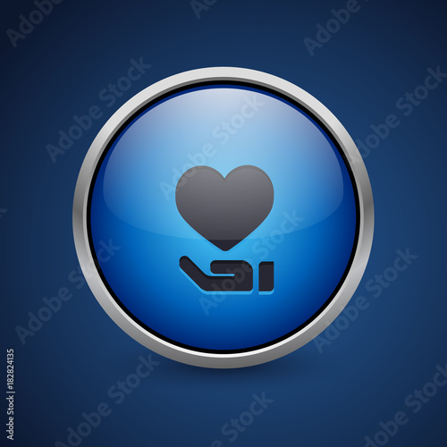 Push Button - Dark Blue Web Icon