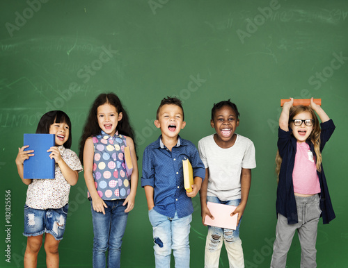 Happiness group of cute and adorable children education photo