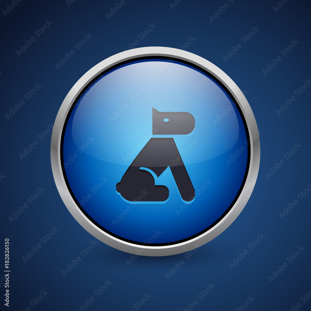 Push Button - Dark Blue Web Icon Push Button - Dark Blue Web Icon