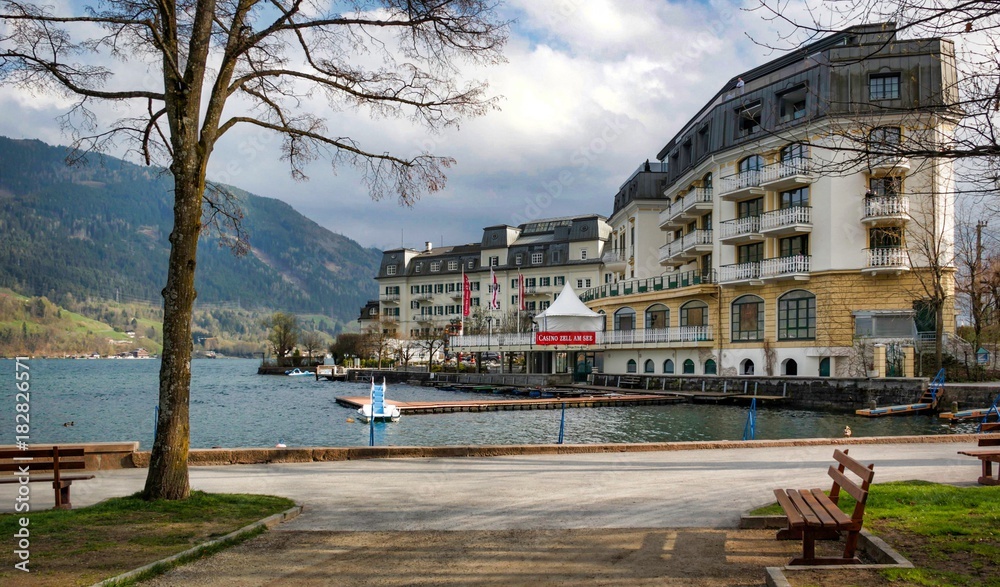 Obraz premium Austrian architecture in holiday resort