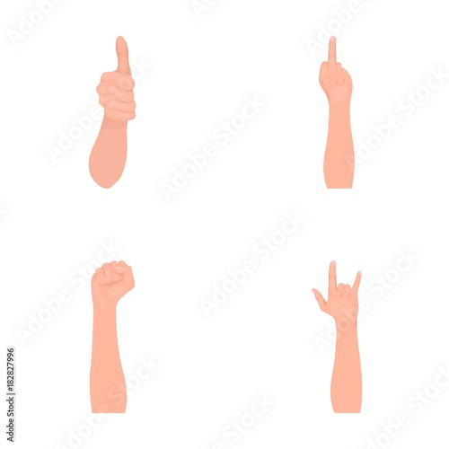 Sign Language monochrome icons in set collection for design.Emotional part of communication vector symbol stock web illustration.