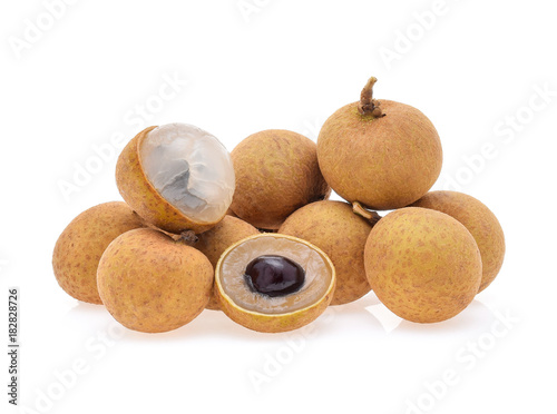 longan. fresh longan isolated on white background photo