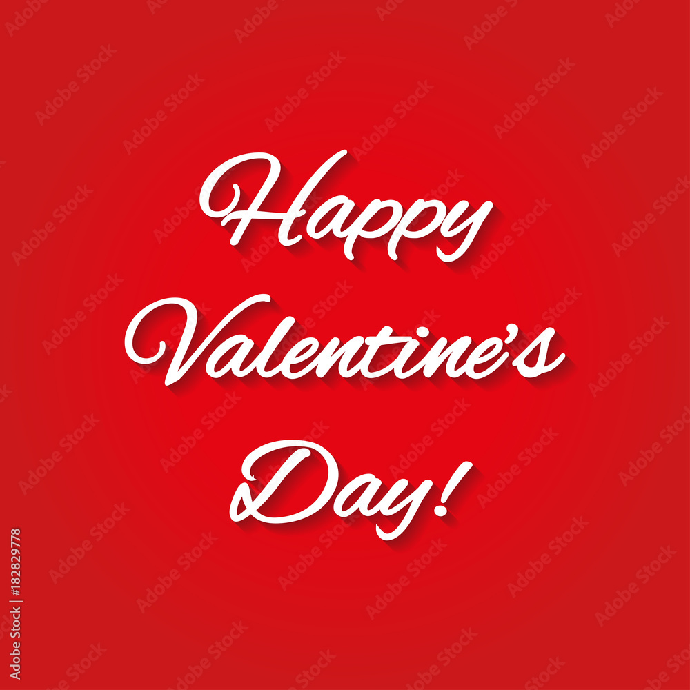 Valentines Day lettering. Valentine's background with hearts. Vector illustration.