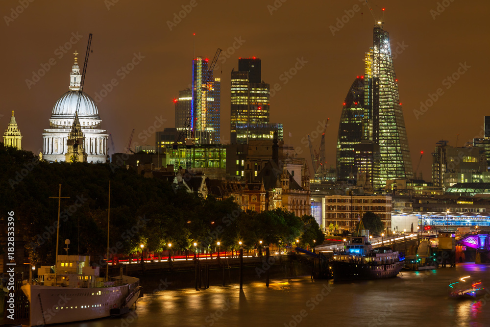 Night Cityscape. London, England