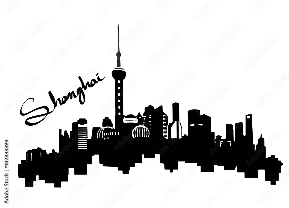 Obraz premium skyline shanghai