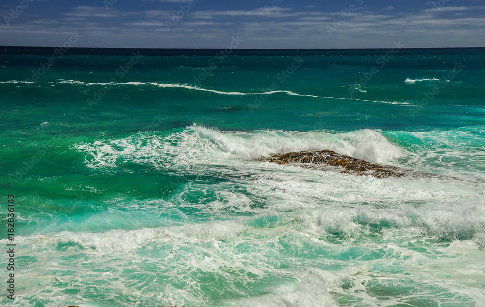 Waves on the Pacific coast.