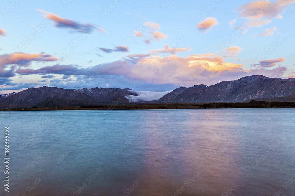Lake Tekapo after sunset