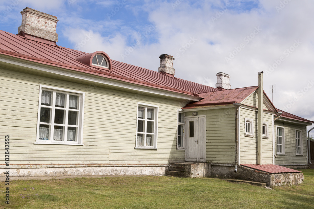 Old wooden house on Hiiumaa Island, Estonia