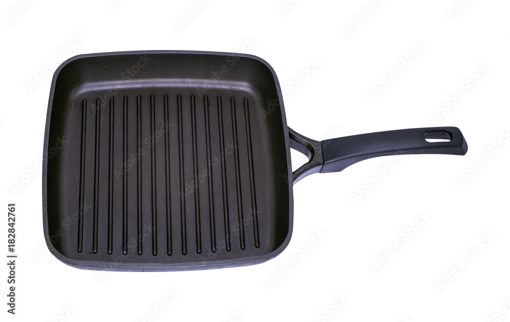 empty black square grill pan with handle empty black square grill pan with handle