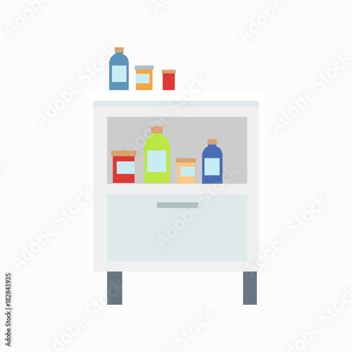Locker with Drugs Icon Vector Illustration © robu_s