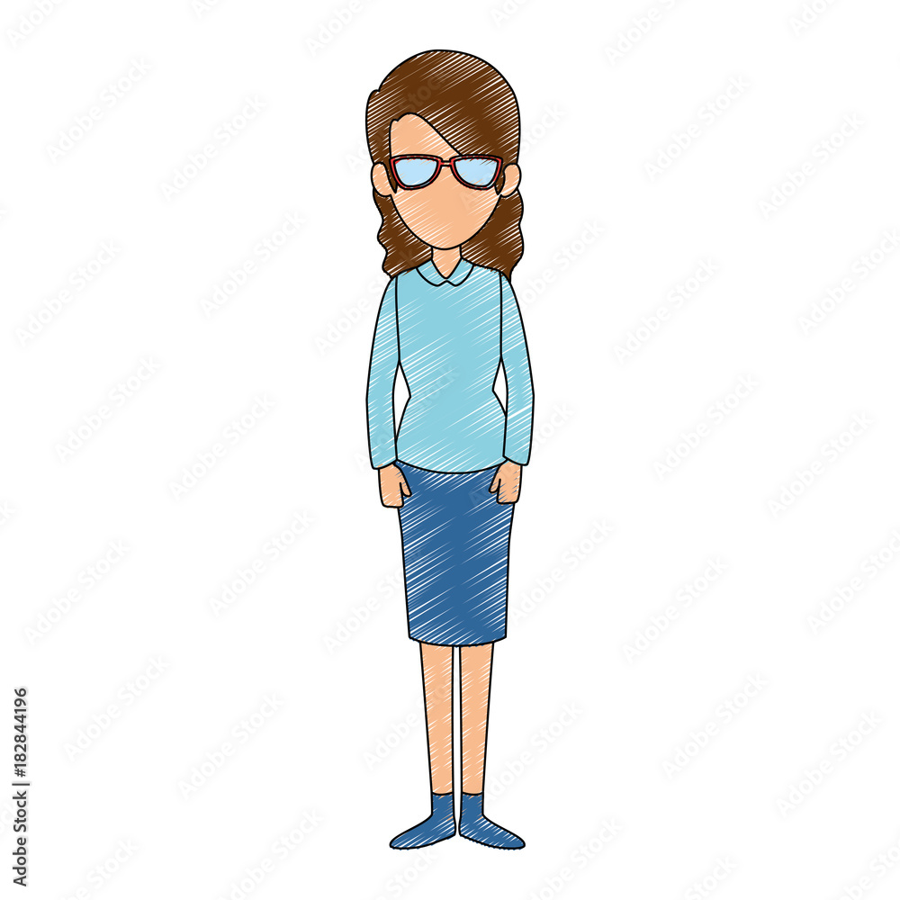 beautiful businesswoman avatar character vector illustration design
