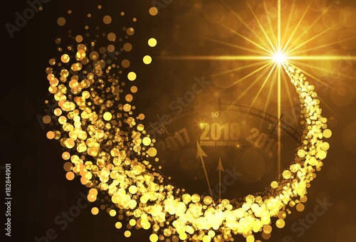 Happy new year gold color background. vector illustration