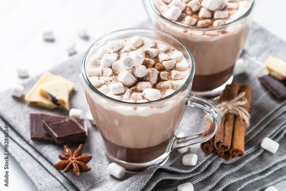 Hot chocolate or cocoa with marshmallow. Hot chocolate or cocoa with marshmallow.