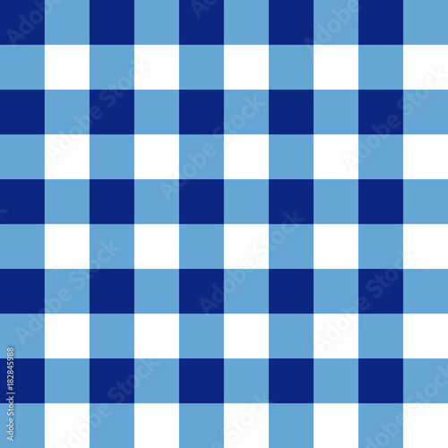 Seamless pattern of blue and white cells. Stylish wallpaper of blue and white cells. For design, textiles, packaging and printing. Vector.