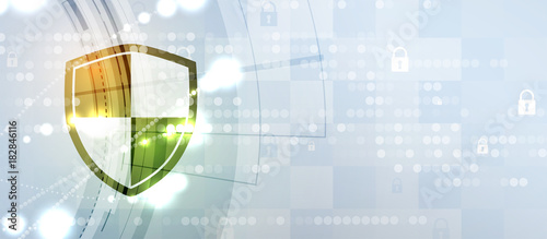 Cybersecurity and information or network protection. Future technology web services for business and internet project