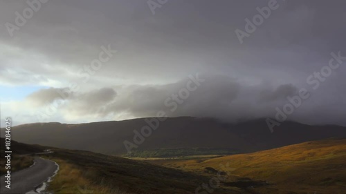 Bealach na Ba Mountain Road in Scotland after the rain
