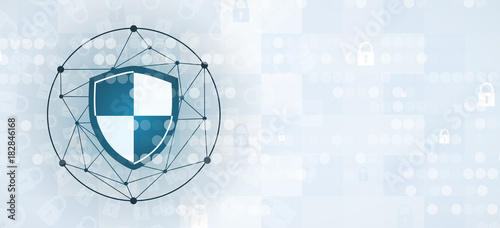 Cybersecurity and information or network protection. Future technology web services for business and internet project