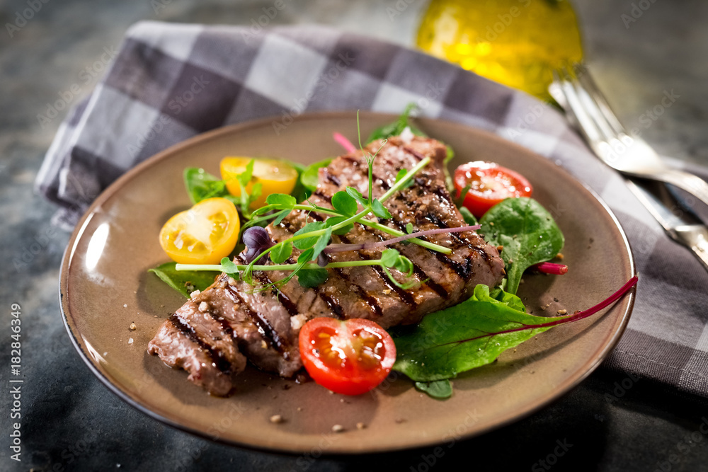 Grilled beef steak