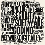 Software development. Cloud words.