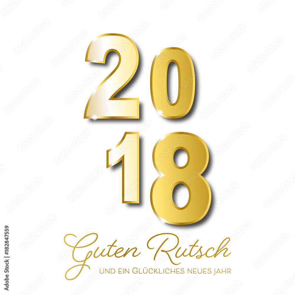 Silvester 2017/ 18 - Grußkarte (in Weiß/ Gold) Silvester 2017/ 18 - Grußkarte (in Weiß/ Gold)