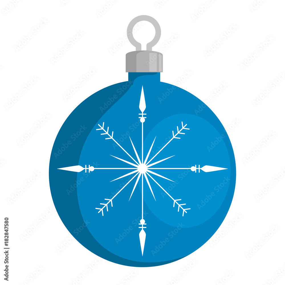 Fototapeta premium christmas ball hanging icon vector illustration design