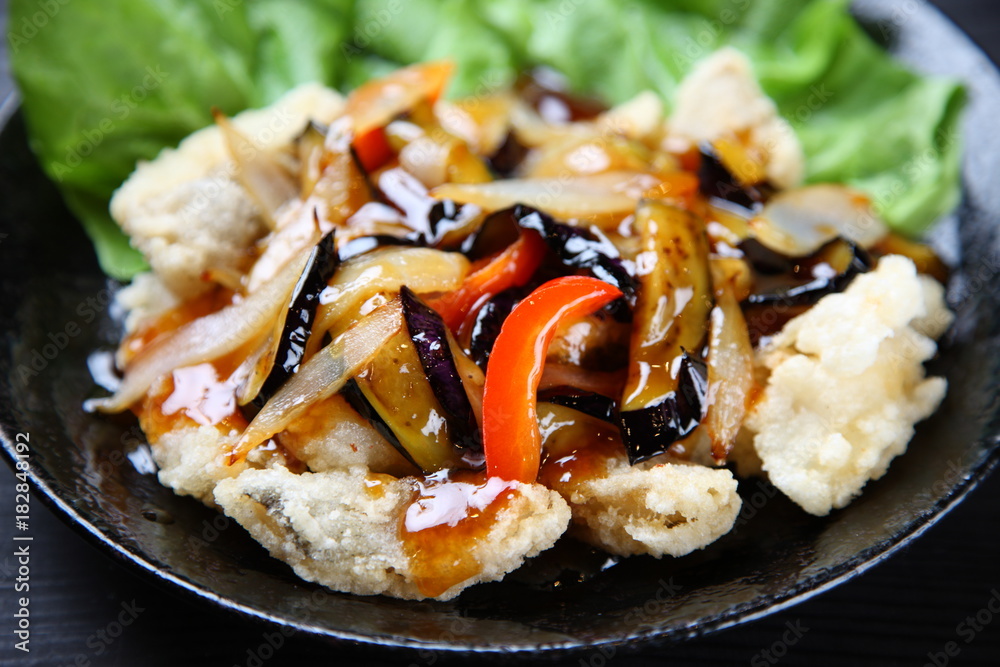 deep-fried fish with sweet and sour sauce deep-fried fish with sweet and sour sauce
