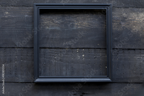 Wallpaper Mural Wooden Texture Wall and Picture Frame Torontodigital.ca