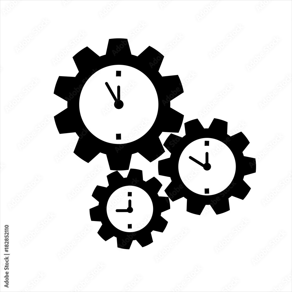 Time Management Icon. Flat Design. Business Concept. Time Management Icon. Flat Design. Business Concept.