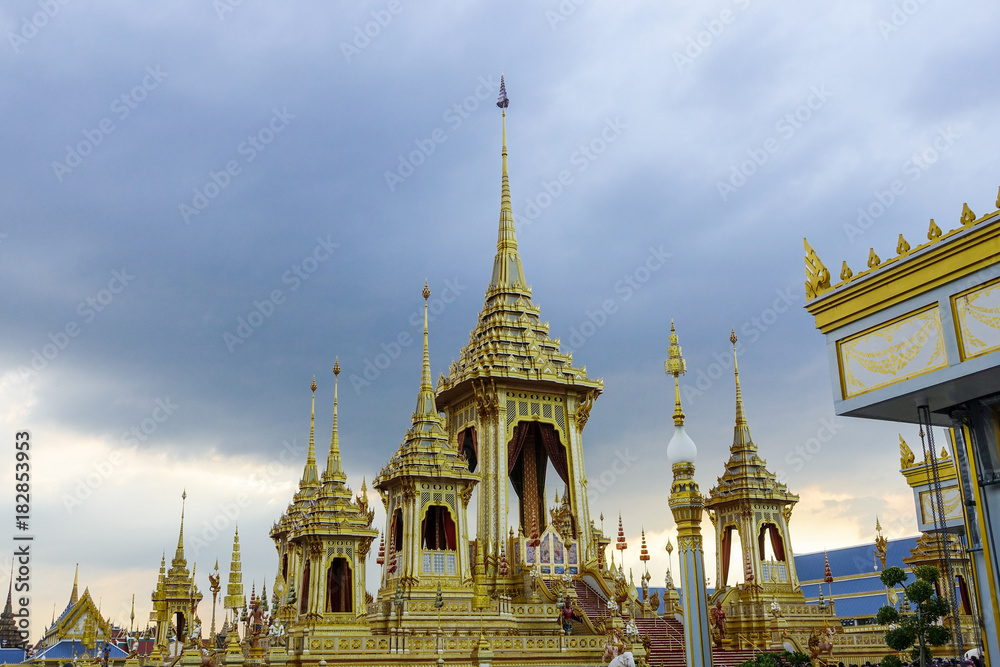 Bangkok,Thailand : November 29, 2017, The Royal Cremetorium for HM King Bhumibol Adulyadej at Sanum Luang 