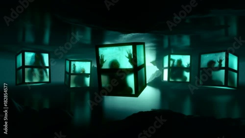Madness, schizophrenia, coma. Mind locked in a box.
