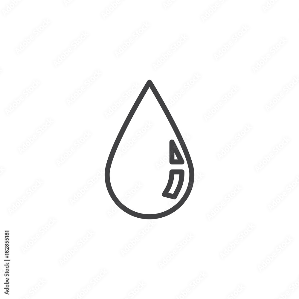 Rain drop line icon, outline vector sign, linear style pictogram isolated on white. Water droplet symbol, logo illustration. Editable stroke Rain drop line icon, outline vector sign, linear style pictogram isolated on white. Water droplet symbol, logo illustration. Editable stroke