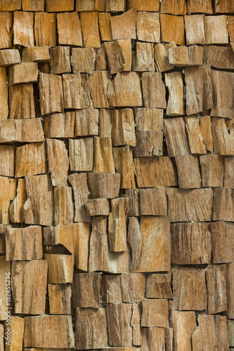 Texture of the wood is photographed close-up