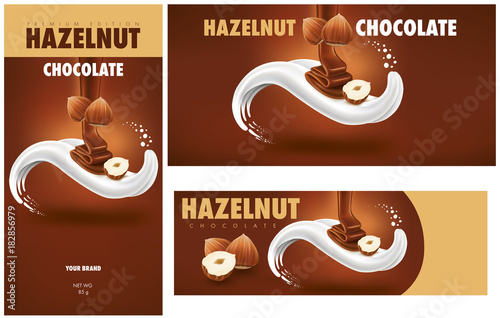 chocolate packaging with hazelnuts