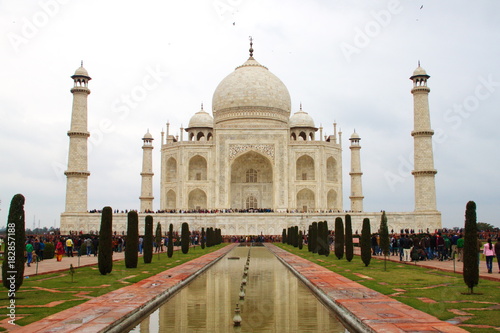 Taj Mahal in the cloudy Day , 2012, January, 1st , Agra , India