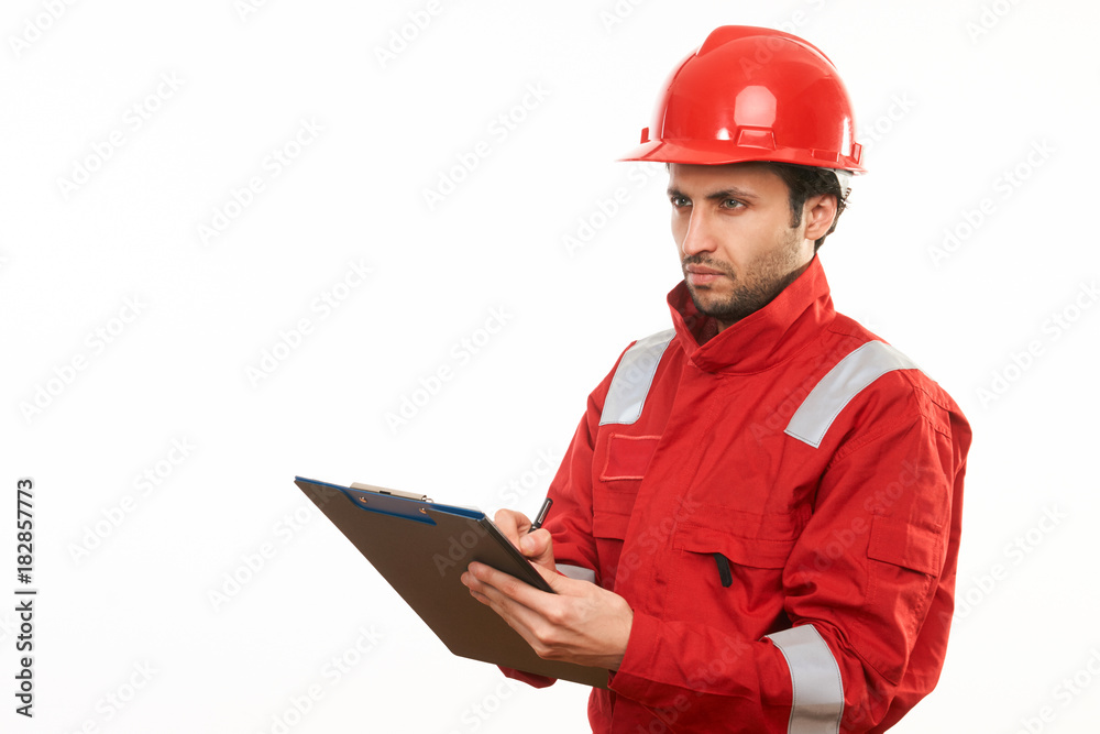 Young male builder or manual worker Young male builder or manual worker