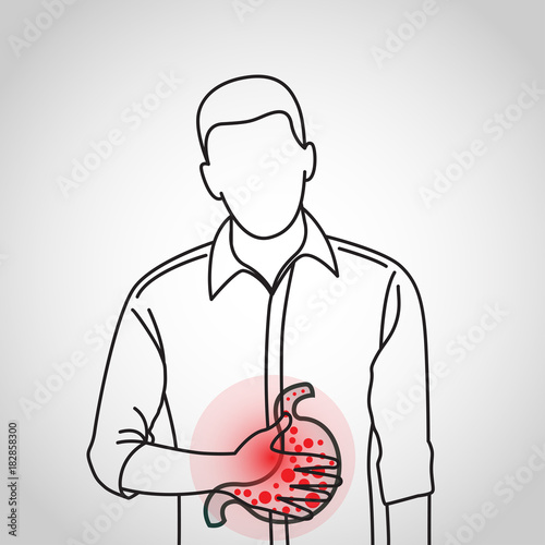 indigestion vector logo icon illustration