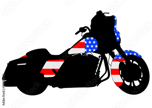 Sport motor bike on white background