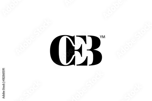 CEB Logo Branding Letter. Vector graphic design. Useful as app icon, alphabet combination, clip-art, and etc.