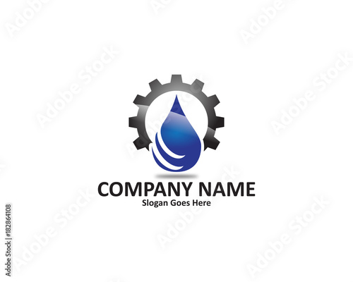 Free Download water gear logo - GFXLoad