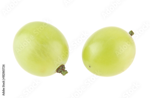 green grapes isolated on white background