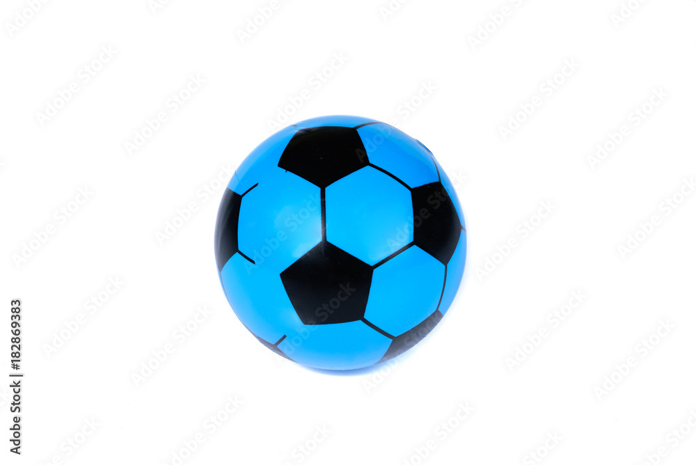 Blue Football or soccer ball on white background or isolated Blue Football or soccer ball on white background or isolated
